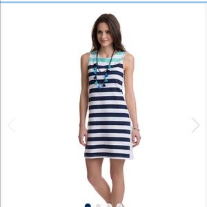 Vineyard Vines navy blue stripe dress